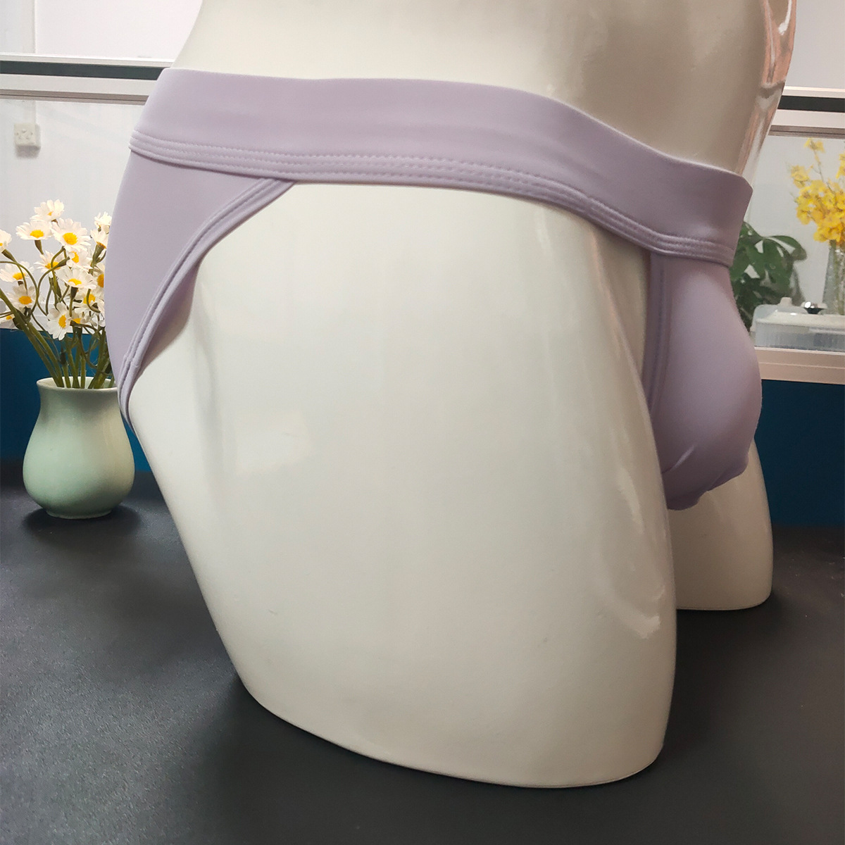 Men's Thong Foreign Trade Sexy Underwear Nylon Briefs Show Big Men's T-Pants