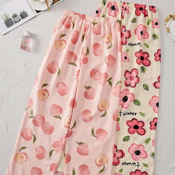 Cross-Border Export Amazon European and American 3D Digital Printing Home Pajamas Drawstring Can Be Worn Outside Casual Couple Pants Customization