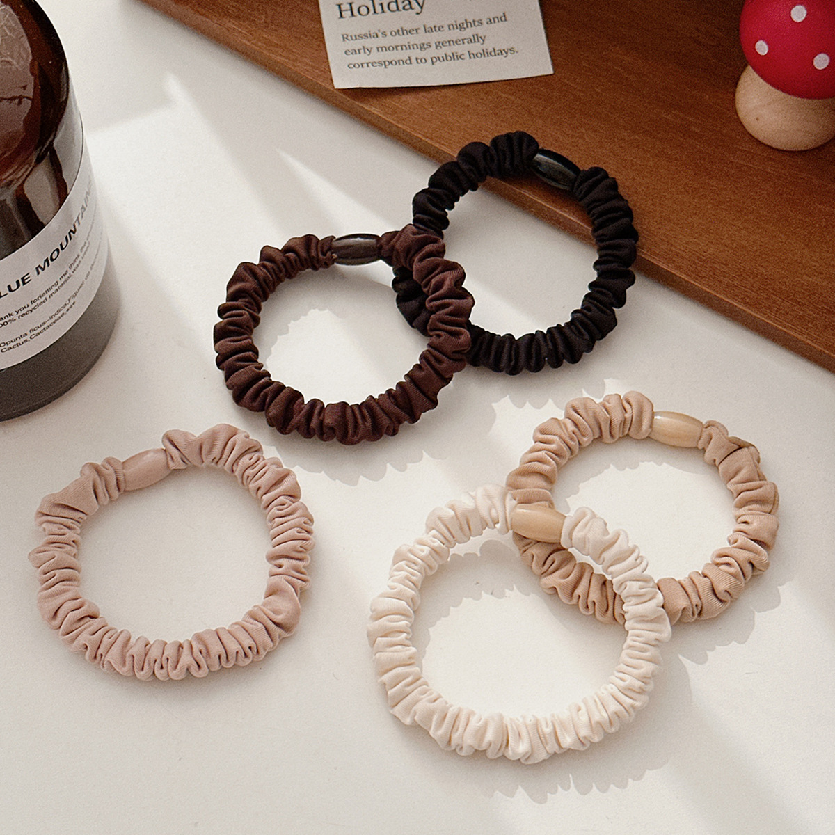 South Korea High Elastic and Durable Hair Ring Rubber Tendon Hair Rope Women's Simple Hair Ornament Headline High-Feeling High-Tail Hair Rope