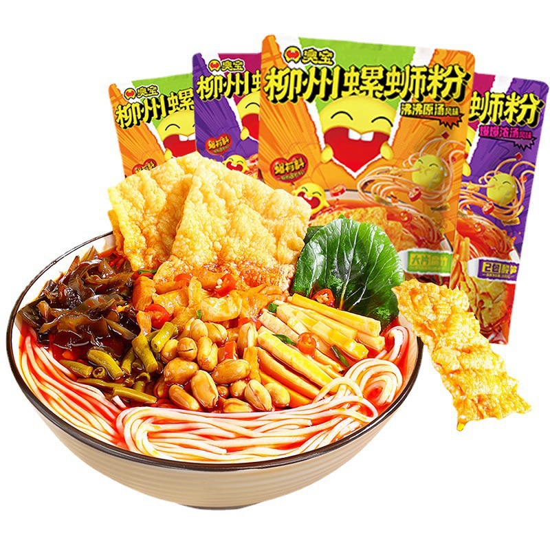 Luo Bawang Snail Noodles Stinky Rice Noodles Vermicelli Plum Qi Hot and Sour Noodles Haohuan Snail Noodles Spicy and Stinky 400g