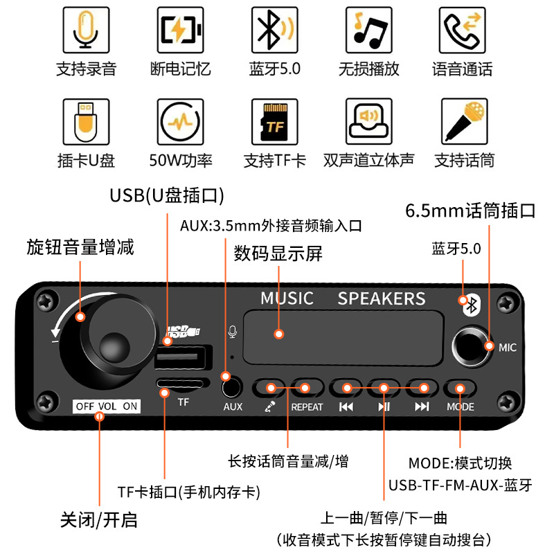 Mobile Power Bank with Built-In Bluetooth Player, 220V, Large Capacity, Portable for Self-Driving Tours, Home Use, Live Streaming, Camping, Stall Setting, and Emergencies