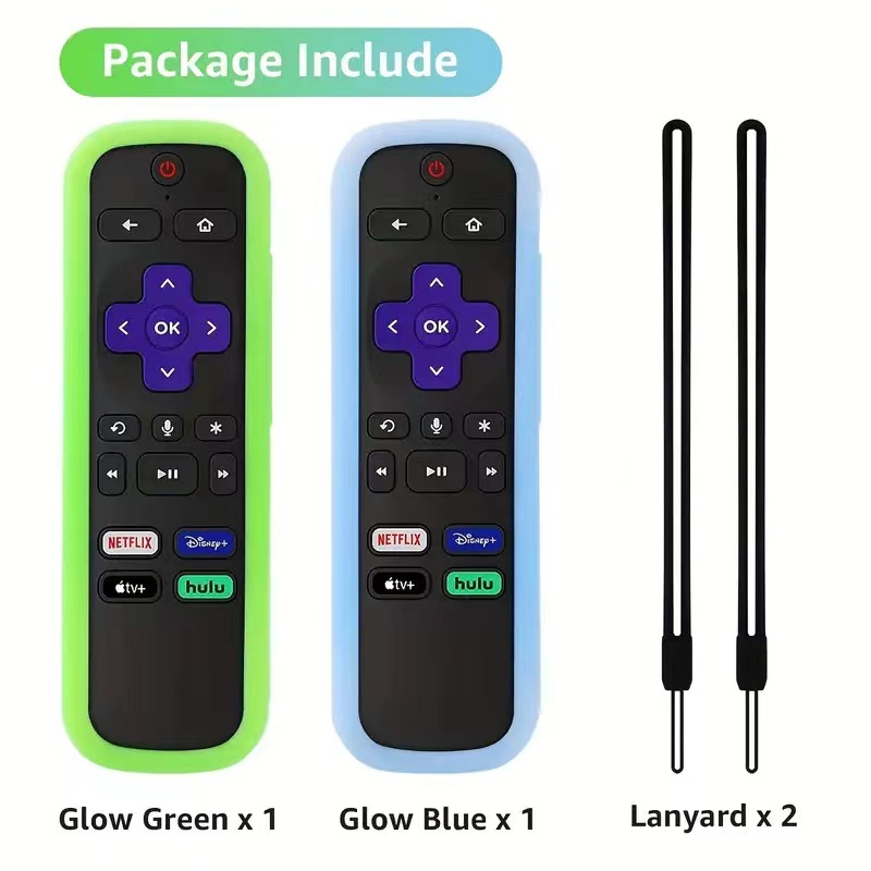For TCL Roku280 English version of the remote control with rope universal version thick anti-fall anti-slip silicone protective cover
