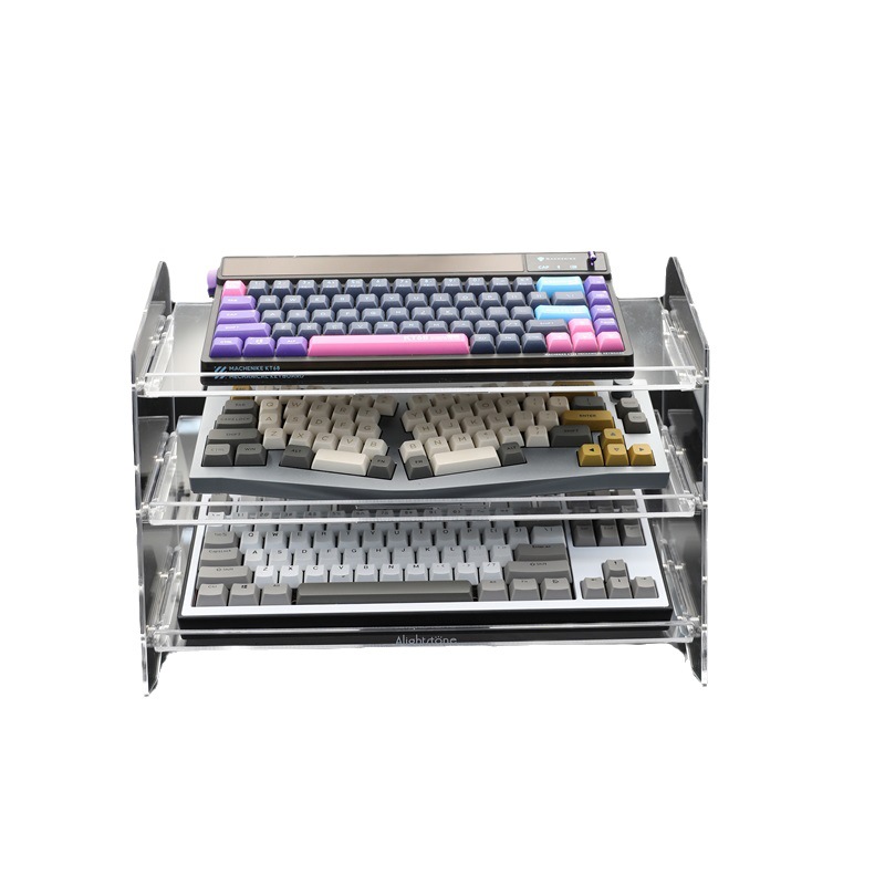 Acrylic Shelf Transparent Desktop Storage Box Keyboard Storage Rack Mechanical Keyboard Multi-Layer Storage Multifunctional Storage