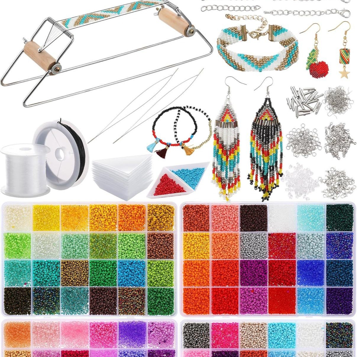Новый производитель индивидуализированный браслет из рисовых бусин, набор для плетения бусин, инструменты для ручного вязания, выдвижной плетеный инструмент для бусин