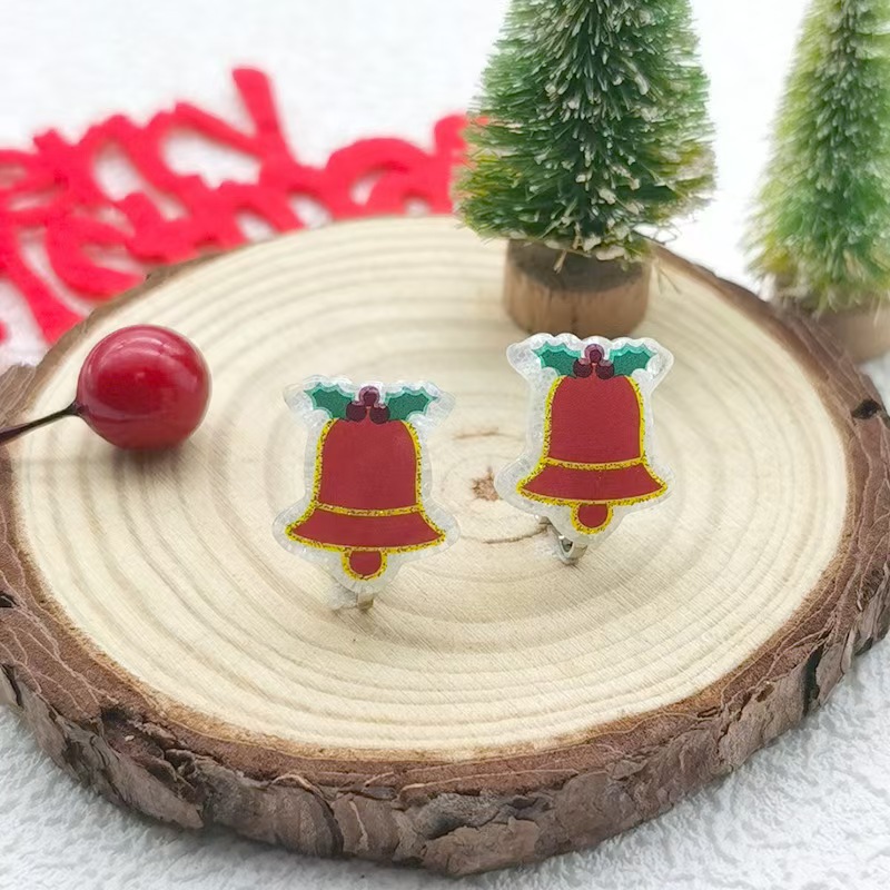 [Can] New Cartoon Children's Christmas Anti-Pain Ear Clip Little Girl Santa Claus Snowman No Piercing Ear Clip