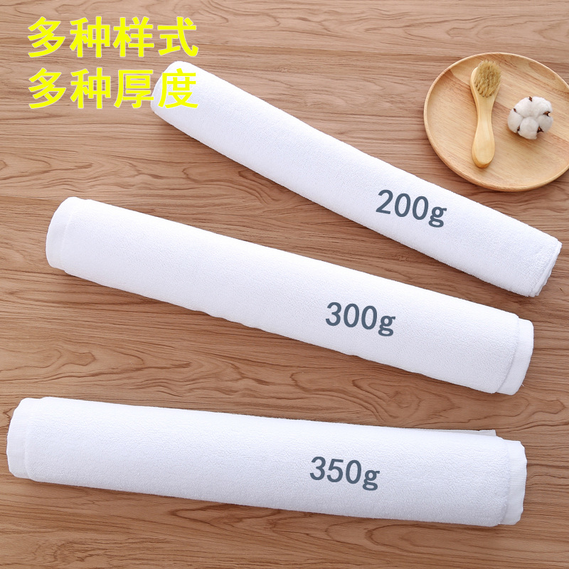 Cotton towel hotel room bathroom non-slip mat cotton towel White absorbent thick 50*80 towel