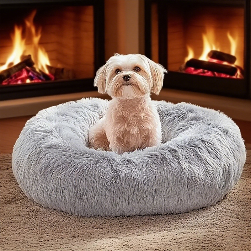 Foreign Trade Amazon Xiyin High Weight Multi-Color Multi-Size Long Plush Round Pet Nest Dog Nest Cat Nest Hamster Nest