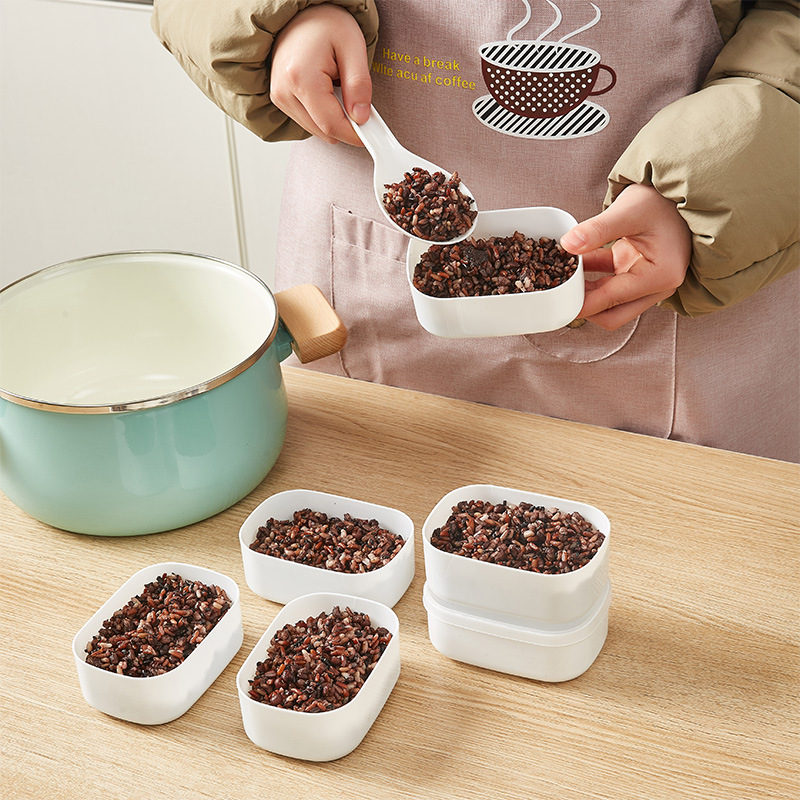 Coarse Grains Rice Sub-packaging Freezer Box Coarse Grains Rice Fat-reducing Meal Quantitative Bento Box Small Lunch Box Refrigerator Storage Preservation Box