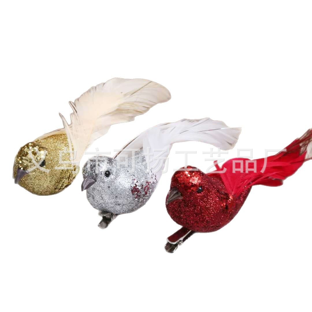 Feather Bird Foam Bird Fake Bird Decoration Props Model Christmas Products Crafts Simulation Feather Decoration Wholesale