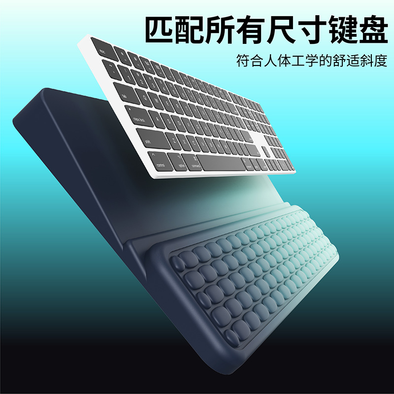 Keyboard Integrated Support Memory Foam Slow Rebound Keyboard Wrist Pad Typing Wrist Support Hand Rest Mouse Wrist Rest Factory Wholesale