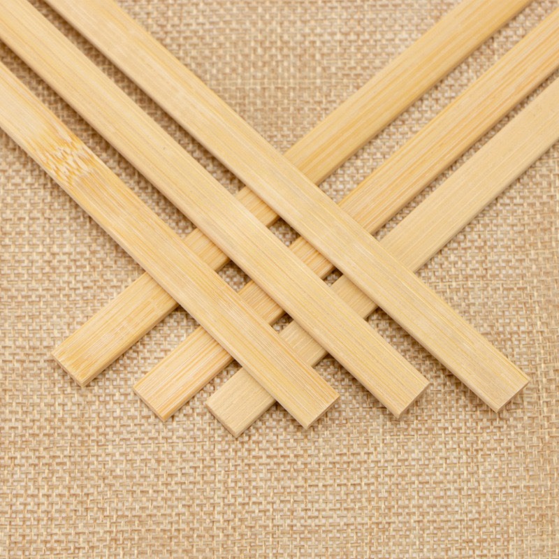Carbonized Bamboo Strips, Bamboo Woven Flat Bamboo Skewers, Bamboo Pieces, Bamboo Sticks, DIY Bamboo Pieces, Lanterns, Bird Cages, Handmade Materials, Square Bamboo Sticks Wholesale