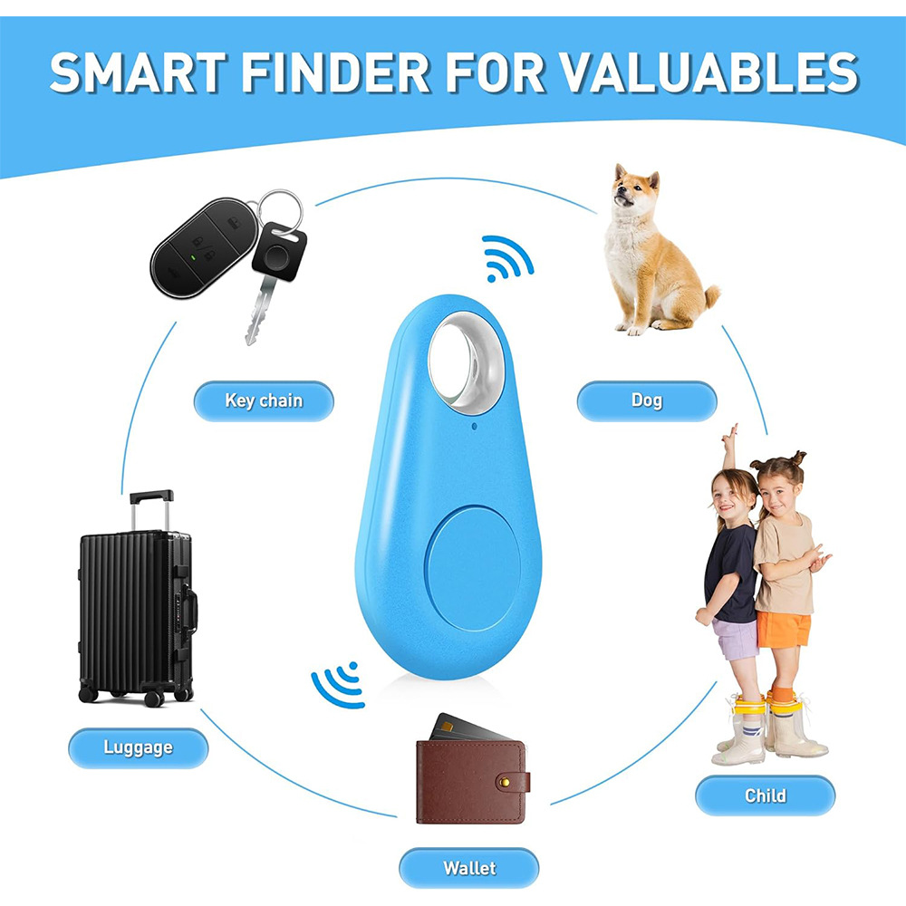 Cross-Border Drop-Shaped Bluetooth Anti-Lost Device Keychain Alarm Mobile Phone Tracking Object Finder Key Finder in Stock