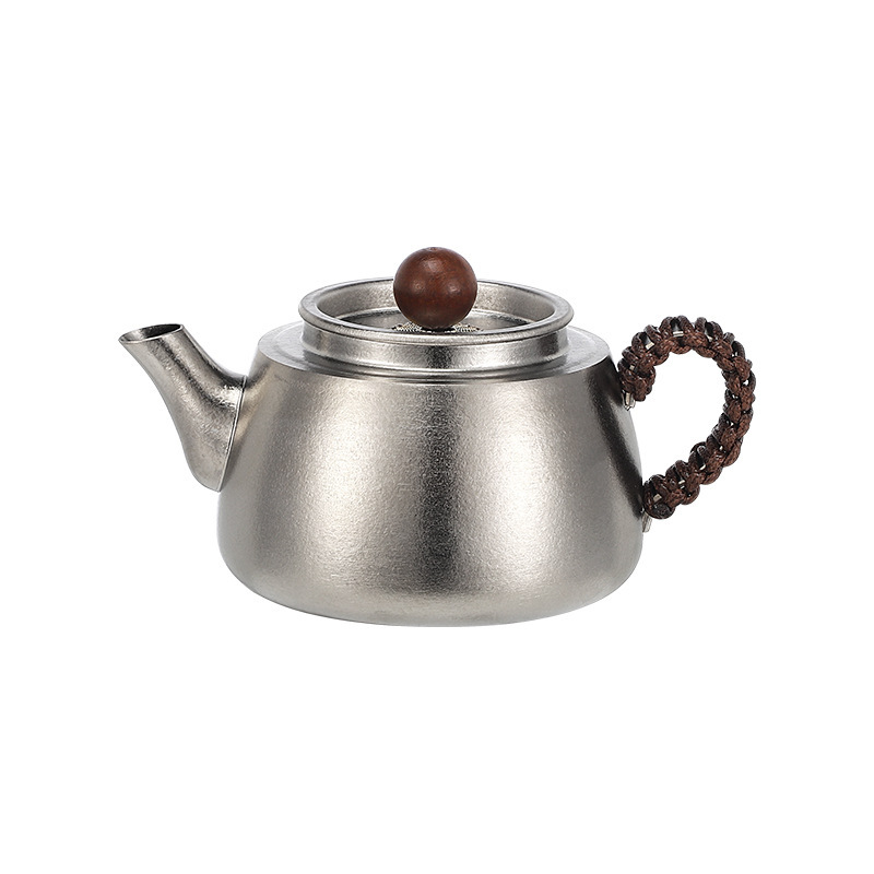Pure Titanium Teapot Kung Fu Tea Set Household Teapot Outdoor Camping Bacteriostatic Preservation Kettle High-end Light Luxury Leadership Gift