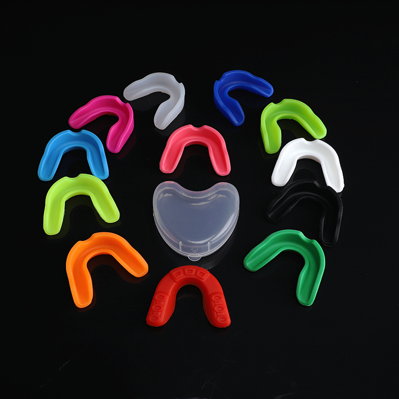 Factory Self-Produced Sanda Boxing Sports Shaping-Free Mouthguard Silicone Braces Wear-Resistant Adult Fighting Training Protective Gear