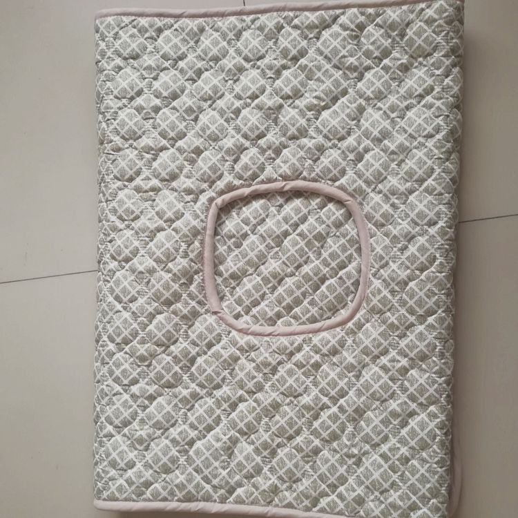 Nursing Bed Cotton Mattress with Full Curvature for Turning Over, Home-Use Hospital Bed Mattress with Anti-Slip Straps, Single/Double Rocking Straps, and Bedwetting Hole