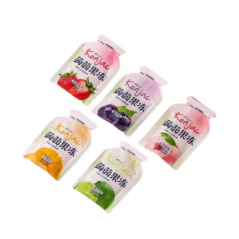 Konjac Jelly Suction Frozen Grape Flavor Internet Celebrity Leisure Snacks Whole Case Wholesale Independent Packaging Bulk