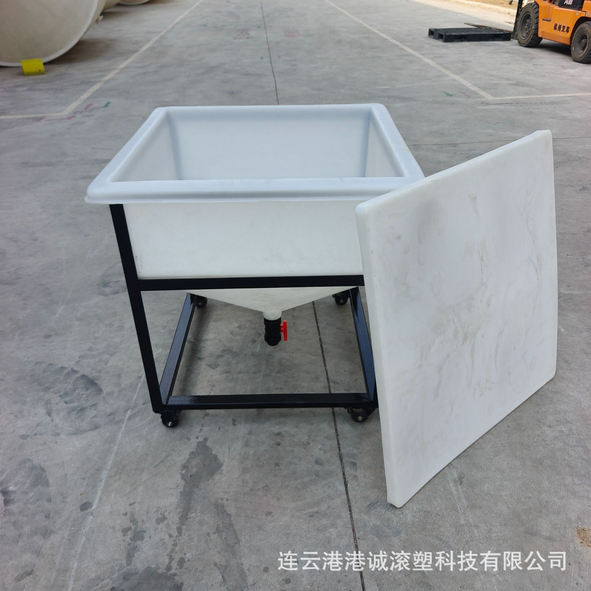 ПЭ антикоррозионная тележка для химических заводов, легкие транспортные средства, поставки антикоррозионного пластикового самосвала