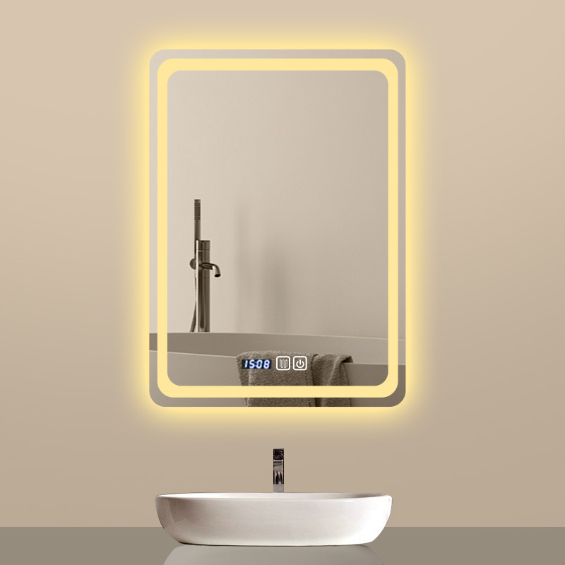 Bathroom mirror with light bathroom bathroom smart mirror touch screen LED light-emitting cosmetic mirror anti-fog explosion-proof