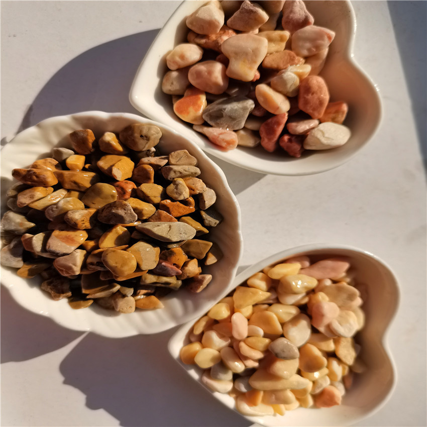 Stone gravel garden supply black pebble White small stone color succulent potted paving stone