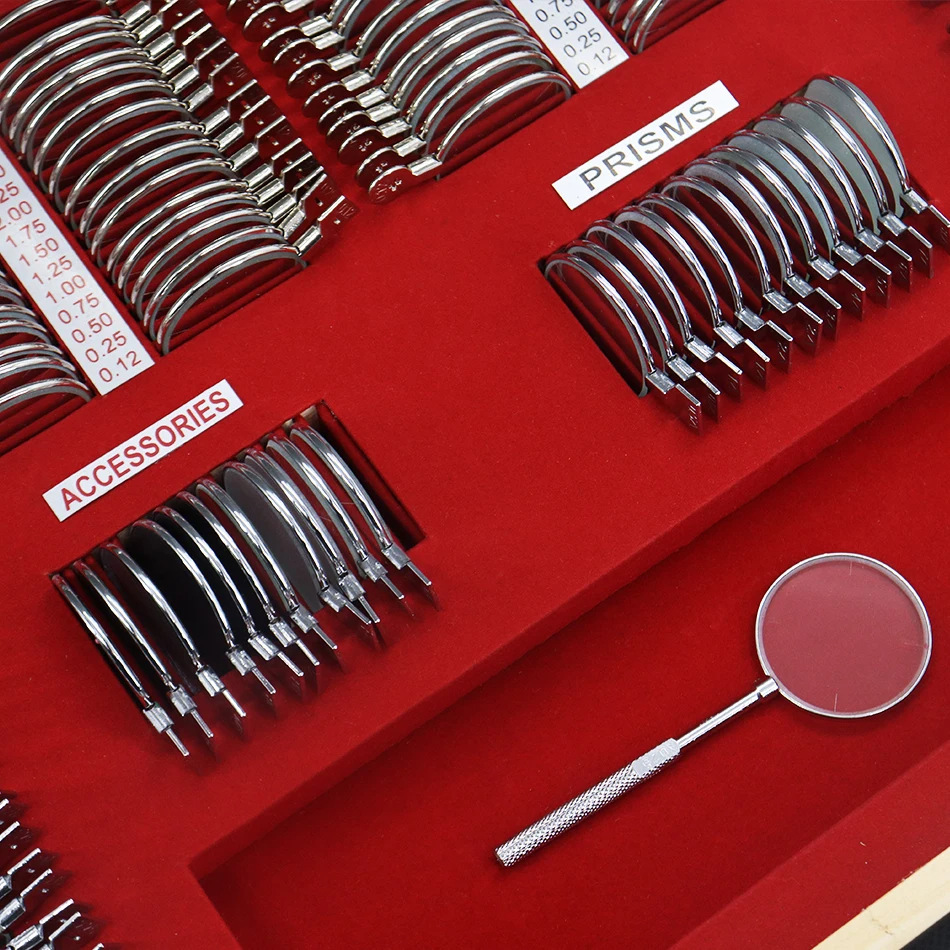 Glasses Optometry Equipment Metal 232 Lens Box Large Aperture Insert Box Optical Disc Inspection Metal Ring Aluminum Box Wear Box