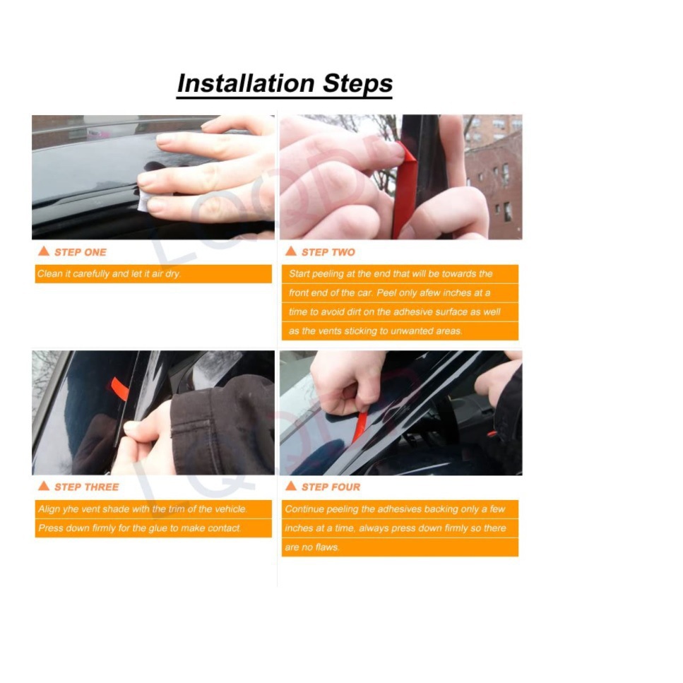 Use for 2016-2022 Tacoma Double Cab Window Rain Eyebrow Rain Cover Strip Rain Shield