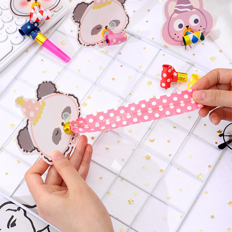 Children's Blowing Roll Blowing Dragon Whistle Kindergarten Cartoon Safety Retractable Cute Blowing Small Whistle Creative Birthday Toy