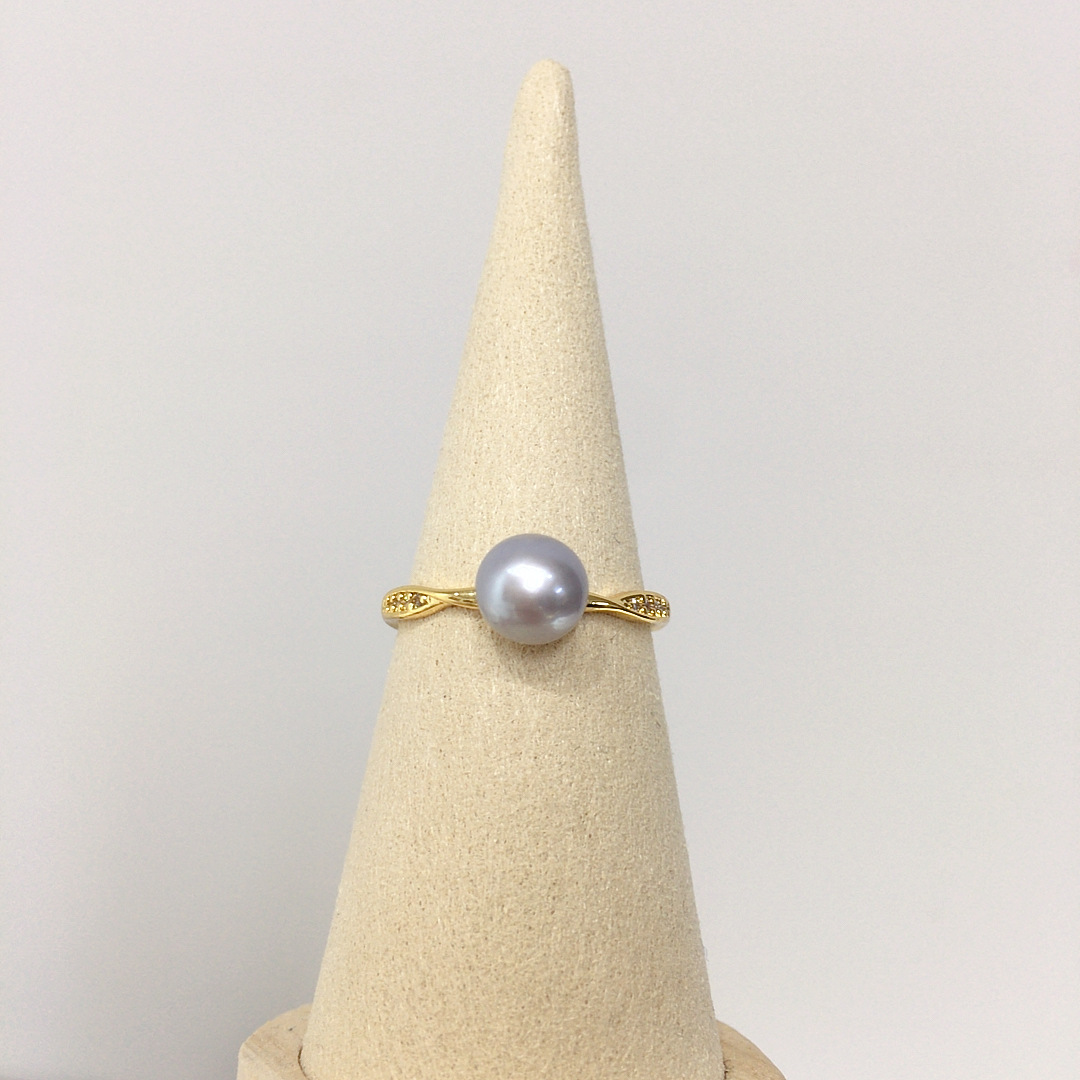 Zhuji strong light bright natural freshwater pearl ring simple exquisite adjustable opening ring net red wholesale