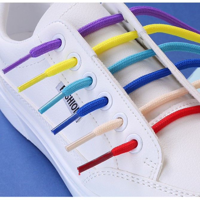 Spot 32 Ingot Round Shoelaces, a Pair of Polyester Shoelace Ropes, Encrypted Round Thick Shoelaces, Coconut Shoes, Sports Shoe Ropes Wholesale