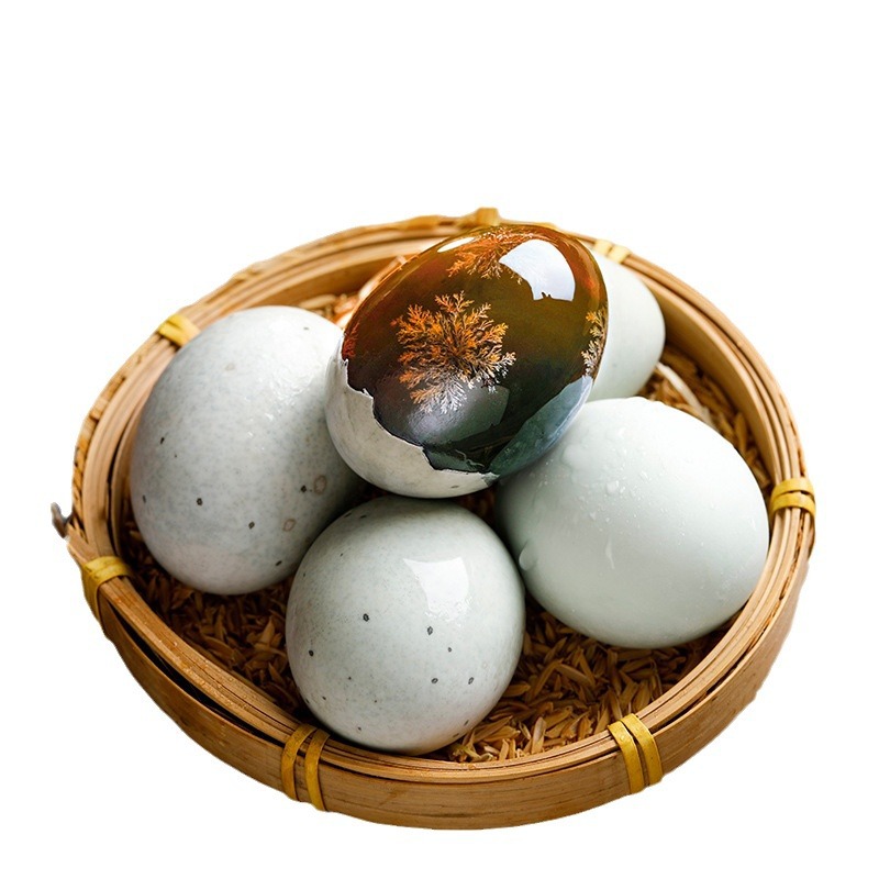 Shendan Dragon Boat Festival Supermarket High-Quality Soft-Boiled Pine Preserved Egg Hubei Specialty Duck Preserved Egg Non-Resistant Lead-Free Duck Egg