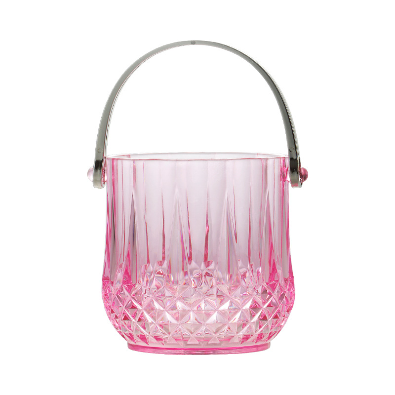 In stock plastic boxed gem ice bucket octagonal ice bucket single small size beverage ice bucket desktop bead-shaped ice bucket