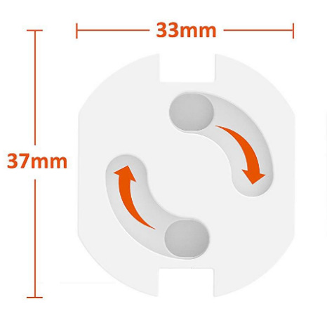 European-Style Baby Safety Supplies Power Socket Protective Cover Insulation Protection Anti-Shock Plug Round Hole Protective Cover 2 Phase