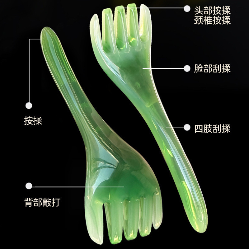Five-Claw Head Meridian Massage Comb, Compact Head Kneading Artifact, Scalp Massage, Health Scraping, Tendon Pulling, Resin Scratching