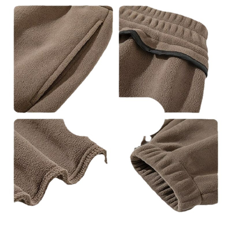 High-End Casual Pants with Fleece, Men's Thickened Fleece Thermal Pants, Versatile Sweatpants, Men's Trendy Winter