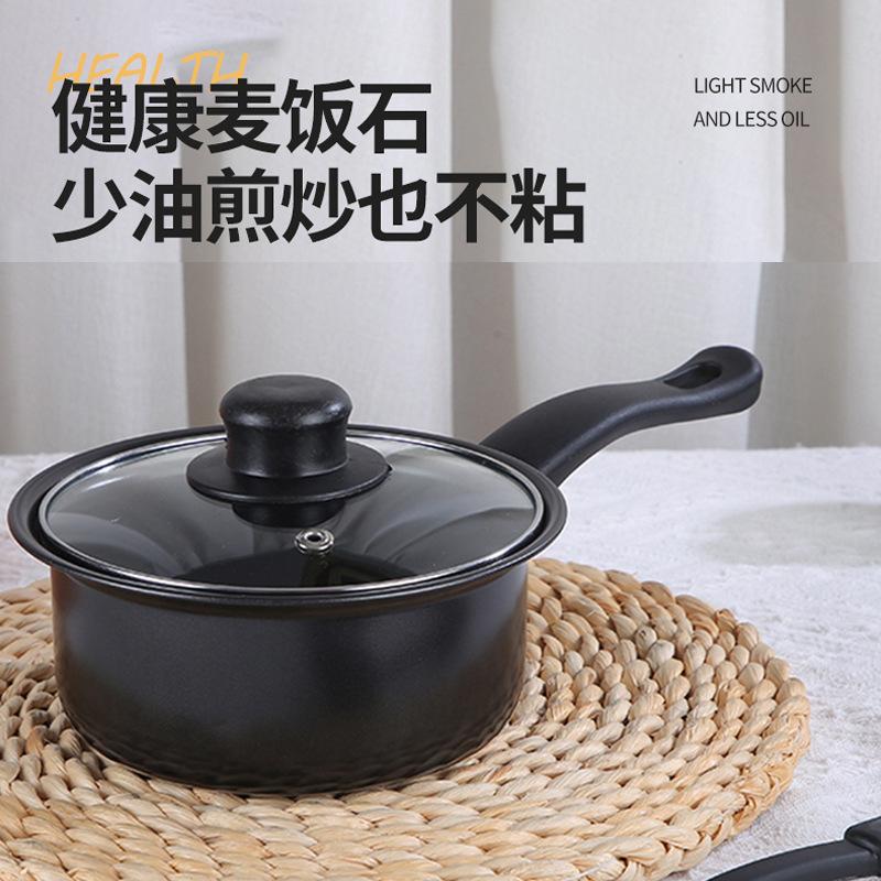 Cross-Border Medical Stone Set Pots for Household Use with Less Oil Fume Induction Cooker Non-Stick Pots Kitchen Durable Cooking Utensil Set