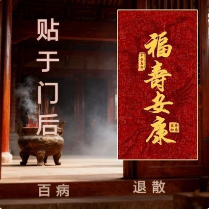 Стикер на дверь с Буддой медицины для исцеления и улучшения ситуации за дверью. Элитный дверной знак-орнамент