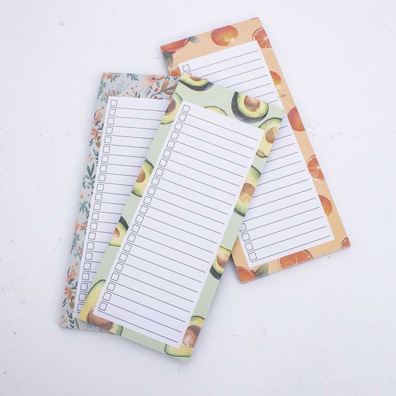 Cross-Border Soft Magnetic Refrigerator Magnet Fruit Pattern Magnetic Note Pad Tearable Magnetic Note Pad Shopping List Planner