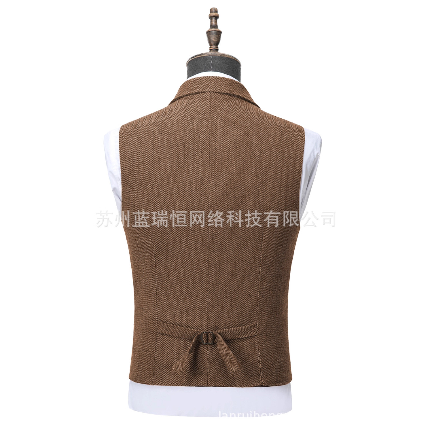 Amazon Hot Selling Spot Men's Vest Herringbone Pattern Groom Groomsmen Wedding Dress Vest Men Factory Direct Sale