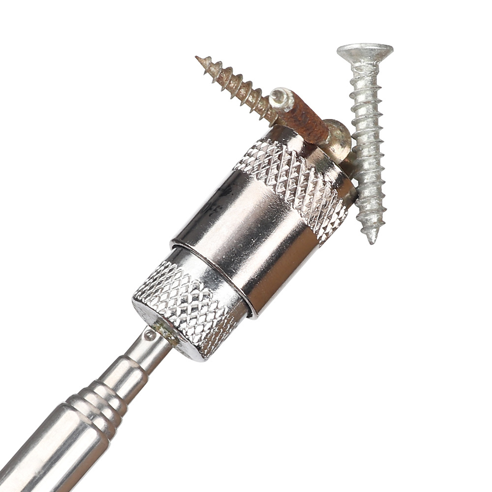 Retractable pickup with LED light magnetic suction stick iron sucker metal parts magnetic suction tool retractable pickup