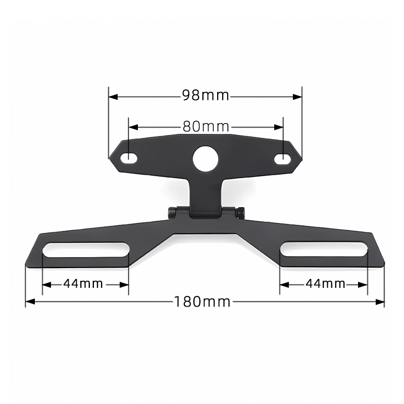 Suitable for Motorcycle Modification Universal Foldable Tail Light Bracket Butterfly License Plate Light License Plate Light Fixing Bracket