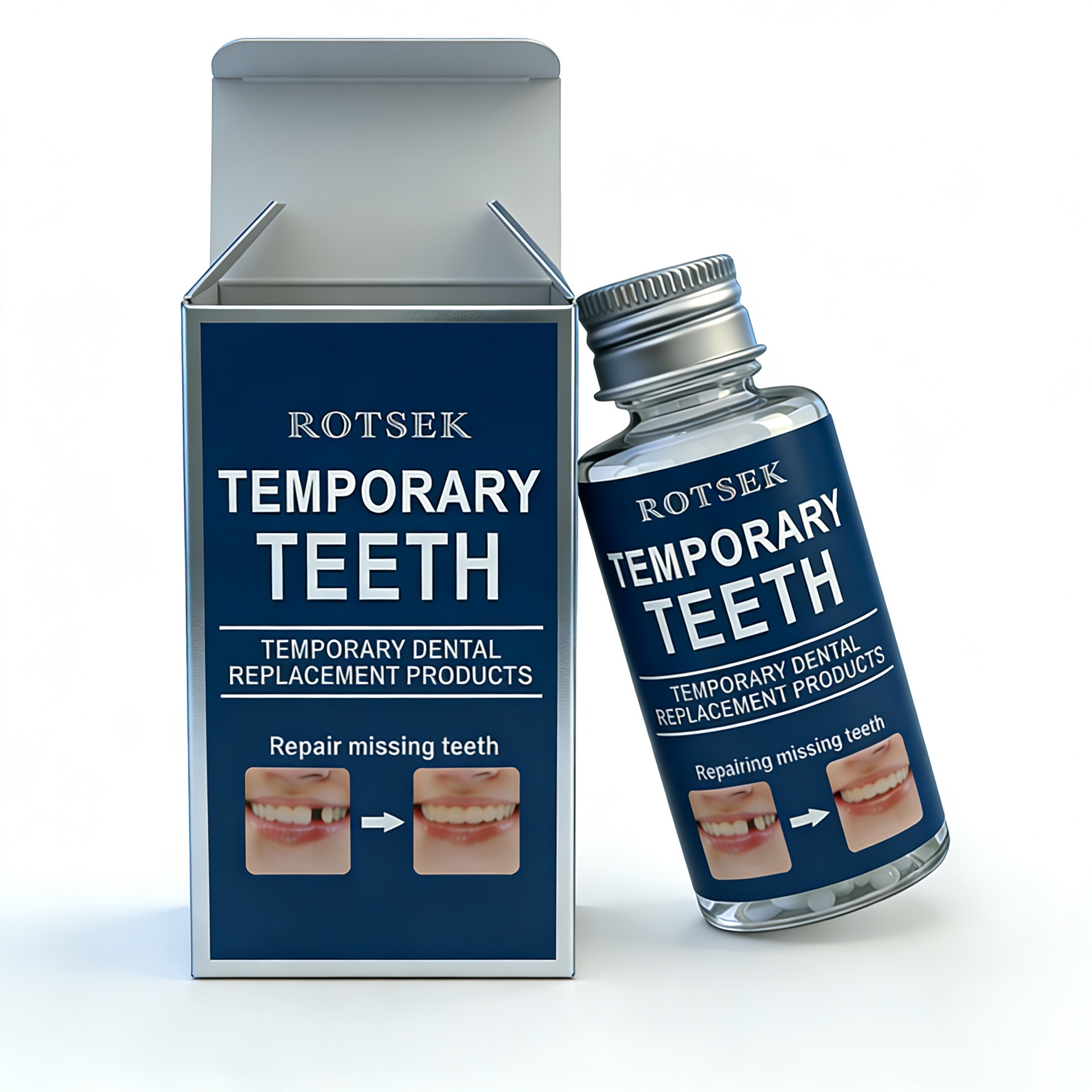 Cross-Border Moldable Plastic Dentures 30g Temporary Tooth Repair Adhesive Hot Search Terms Moldable Plastic Dentures