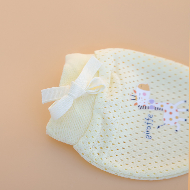 Baby Anti-scratch Gloves Baby Adjustable Summer Mesh Transparent Jacquard Thin Gloves Newborn Gloves