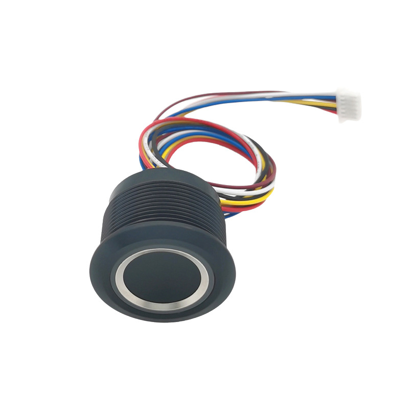 R503 Black Waterproof Fingerprint Scanner Module, Sensitive Sensor, Metal Casing, Easy to Install, Fingerprint Collection and Recognition