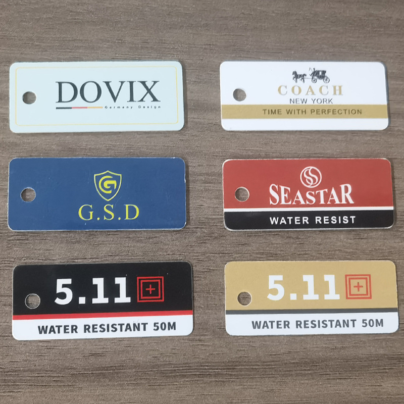 Pvc Clothing Tag Custom-Made Single and Double Hole Tag Label Watch Small Hanging Card Warranty Card Non-Standard Waterproof Customization