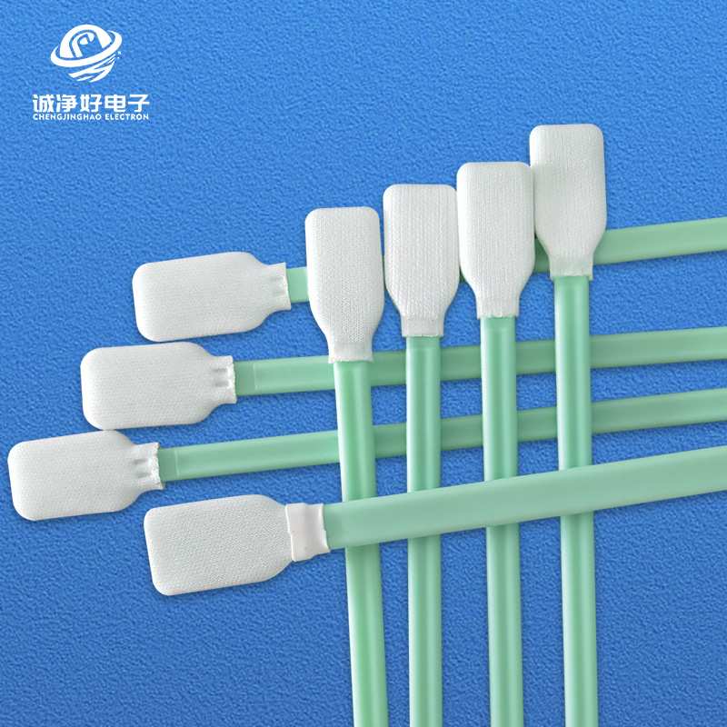 Ultra-fine dust-free cloth large flat head purification cotton swab anti-static non-chip lens display circuit board wiping stick