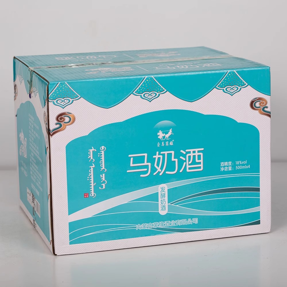 Inner Mongolia horse milk wine set horse hero horse milk wine 18 degrees fermented milk wine 4 bottles per piece