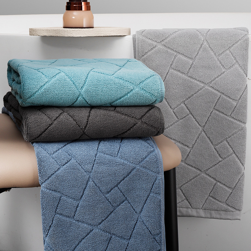 Полотенце для пола в отеле Спа Клуб Дом Ванная комната Жаккардовое полотенце для ног Впитывающий коврик Заменяемая washable этикетка Вышитый логотип