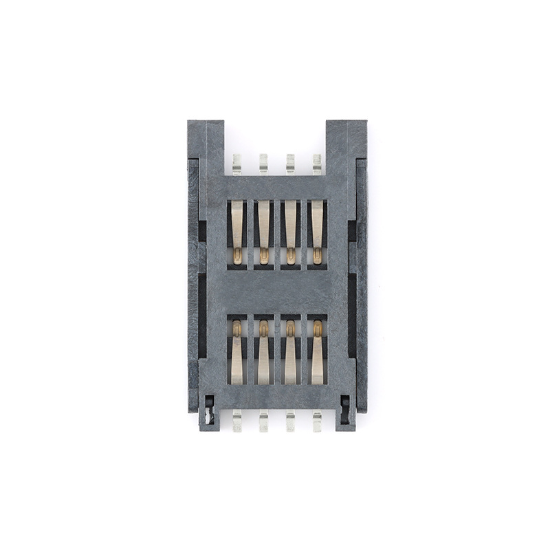 Sim-Klb-02-8P-All Plastic-Flip Patch Mini Mobile Phone Communication Sim Card Holder High Temperature Resistance