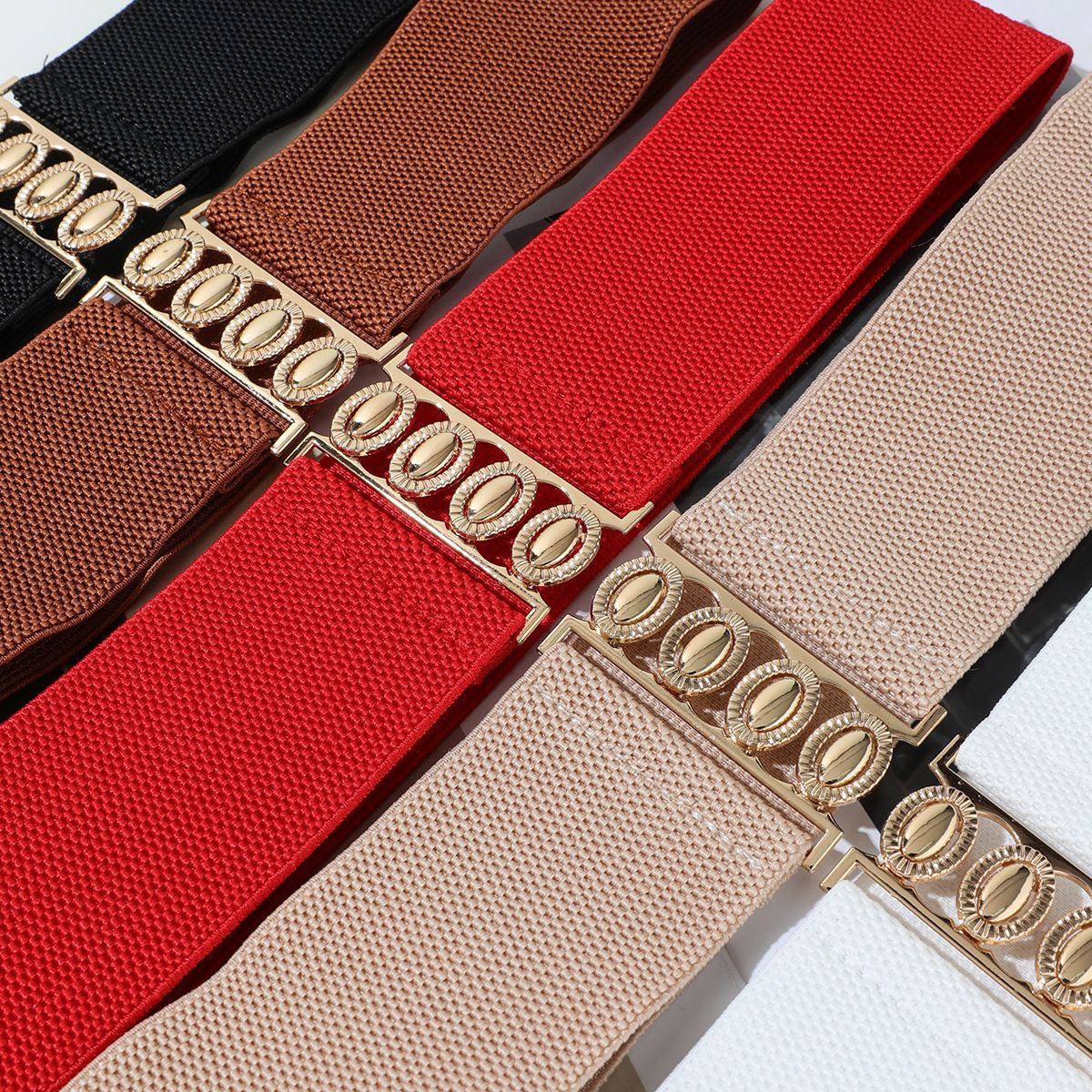 Cross-Border Hot Selling Women's Elastic Belt Dress Decorative Girdle Elastic Waist Simple Versatile Fashion New Style