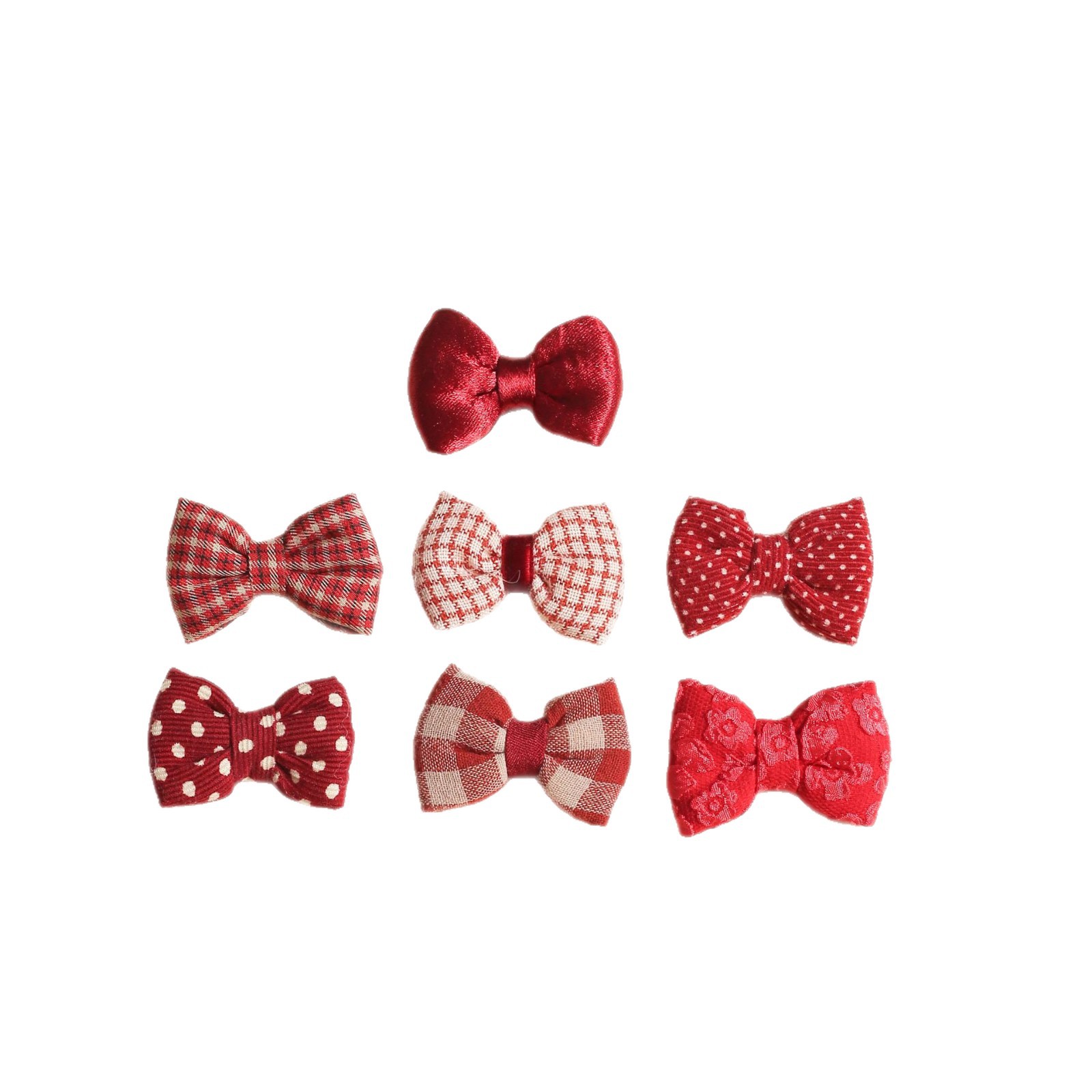 Korean Style Red Cotton-Filled Stereo Bow Small Pillow DIY Hair Accessories Hair Rope Accessories Kidsren's Bows Clothing and Hat Accessories