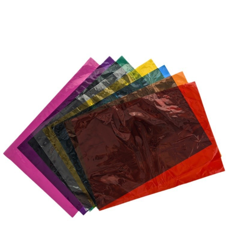 Kindergarten Color Change Cognitive Transparent Cellophane Colorfulful Candy Red Egg Wrapping Paper Handmade String Lantern A4